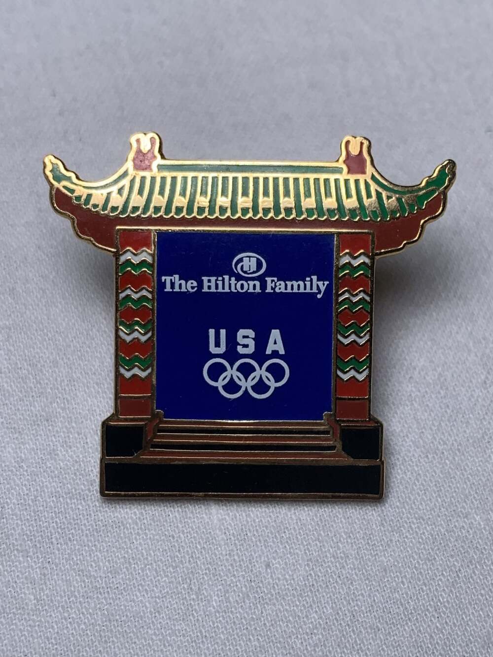 2008 Beijing The Hilton Family USA Olympic NOC Sponsor Pin
